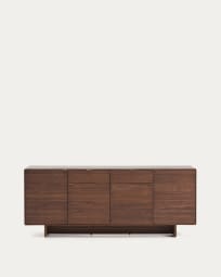 Norlen tall sideboard with 4 doors and 2 drawers in walnut veneer FSC Mix Credit 194,5 x 78cm