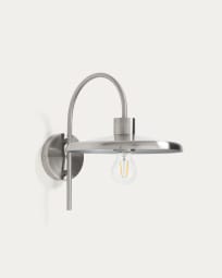 Nuvira wall light in light grey brushed metal