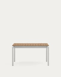 Tavolo allungabile da esterno Canyelles in legno composito e alluminio grigio chiaro 140 (200) x 90 cm