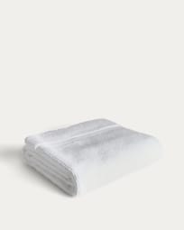 Olvira 100% cotton white jacquard bath towel 70 x 140cm