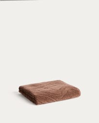 Dalira 100% cotton dark brown zebra jacquard hand towel 50 x 90cm
