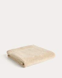 Olvira 100% cotton beige jacquard bath towel 70 x 140cm