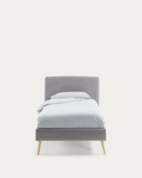 Dyla bed cover for a 90 x 190 cm mattress in grey