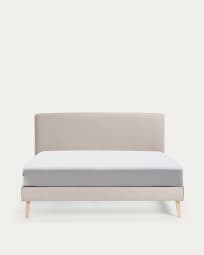 Dyla bed cover in beige for a 160 x 200 cm mattress