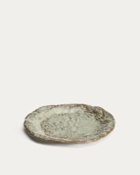 Alenia green ceramic dessert plate