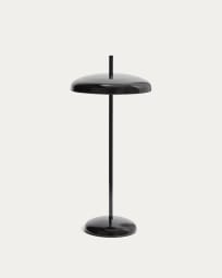 Candeeiro de mesa portátil Porte de alumínio preto