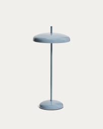 Candeeiro de mesa portátil Porte de alumínio azul