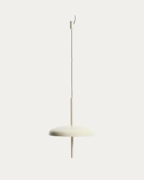 Candeeiro de teto portátil Porte de alumínio cinza-claro Ø 16 cm