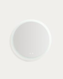 Mervi round bathroom mirror with LED light and anti-fog Ø 60cm