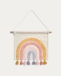 Tadea Wall Hanging 100% cotton multicolor rainbow 60 x 52 cm