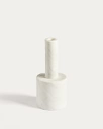 Zalvori white marble candle holder 23cm