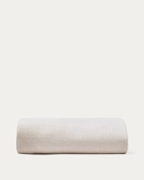 Κάλυμμα για βάση Jaira από λευκό chenille για κρεβάτι 180 x 200 εκ