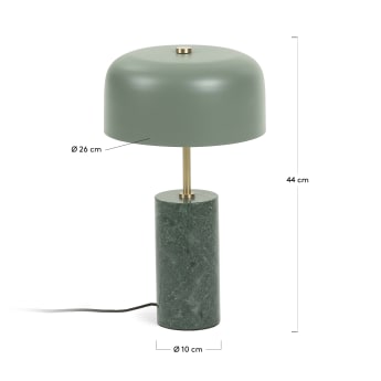 Videl table lamp in metal and marble. - sizes
