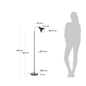 Ladi steel floor lamp - sizes