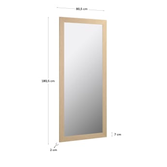 Yvaine mirror natural finish 80,5 x 180,5 cm - sizes
