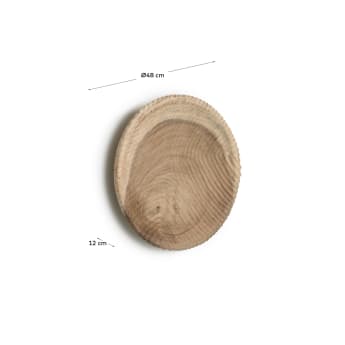Panel ścienny Melya z litego drewna mungur Ø 48 cm - rozmiary