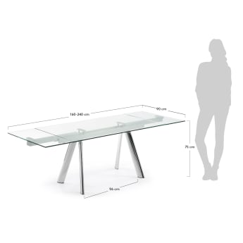 Twain extendable table - sizes