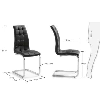 Winter chair, black - sizes