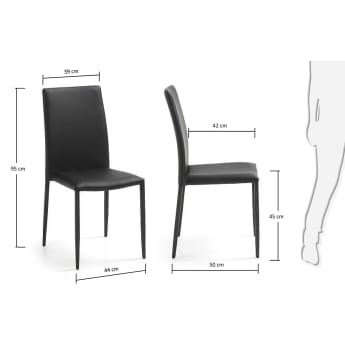 Tovip chair, black - sizes