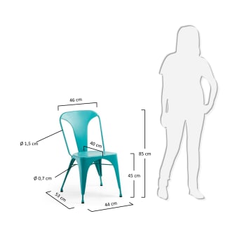 Turquoise Malira chair - sizes