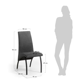 Zana chair graphite - sizes