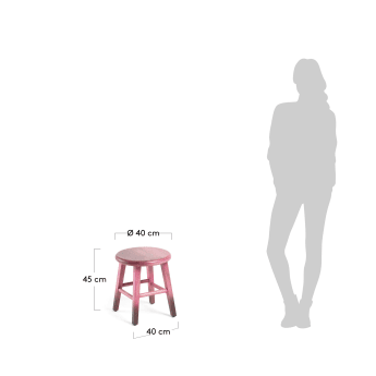 Pink Esha footstool - sizes