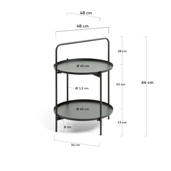 Table d'appoint Udai Ø 48 cm - dimensions