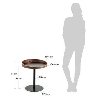 Stolik pomocniczy Kaori Ø 46 cm - rozmiary