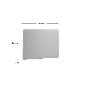 Dyla Bettkopfteil mit abnehmbarem Bezug grau für Bett von 90 cm - Größen