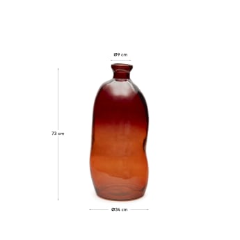 Vaso Brenna in vetro marrone 100% riciclato 73 cm - dimensioni