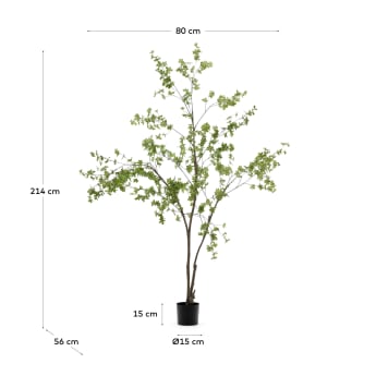 Enkianthus artificial tree with black pot 214 cm - sizes