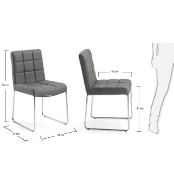 Lepus chair, grey - sizes