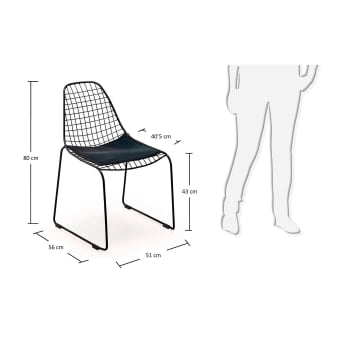 Provo Stuhl, schwarz - Größen