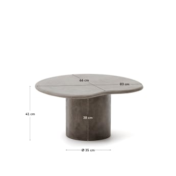 Macarella cement coffee table, 83 x 77 cm - sizes