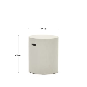 Aiguablava footrest in white cement, Ø 37 cm - sizes