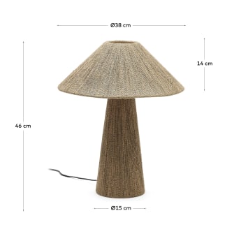Renee table lamp in natural jute - sizes
