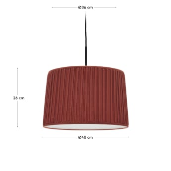 Lampenschirm für Deckenleuchte Guash in Terrakotta Ø 40 cm - Größen