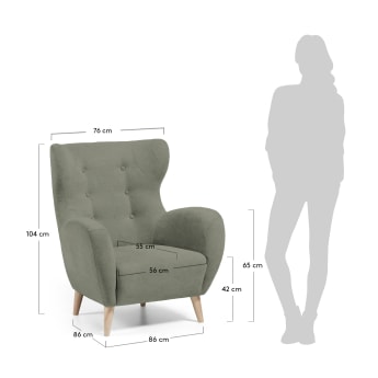 Green Patio armchair - sizes
