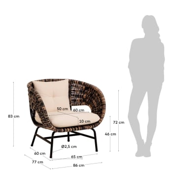 Fauteuil Lin - dimensions