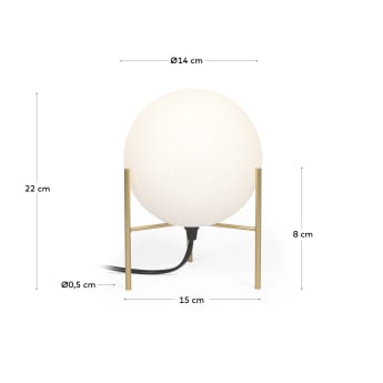 Seina table lamp in steel with brass finish UK adapter - sizes