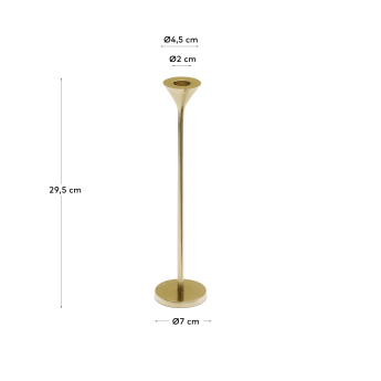 Morgana large gold metal candle holder - sizes