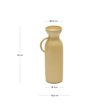 Pelras vase in mustard aluminium, 25 - sizes