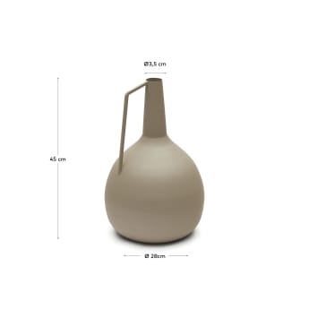 Vase Regencos en métal marron 45 cm - dimensions