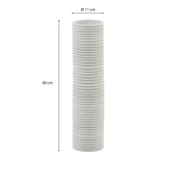 Biały wazon ceramiczny Sibone 11 cm - rozmiary