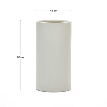 Aiguablava plant pot in white cement, Ø 42 cm - sizes