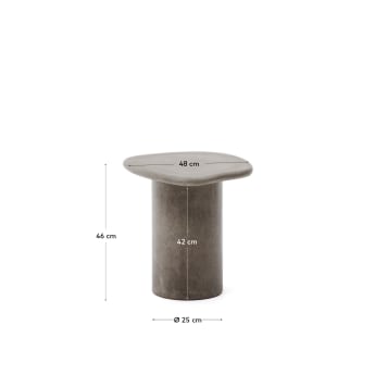 Macarella cement side table, 48 x 47 cm - sizes