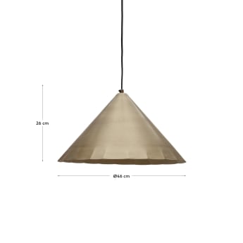 Parlava brass ceiling lamp, Ø 46 cm - sizes