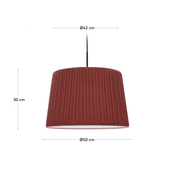 Paralume per lampada da soffitto Guash color terracotta Ø 50 cm - dimensioni
