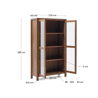 Sashi cabinet made in solid teak wood 110 x 185 cm - sizes