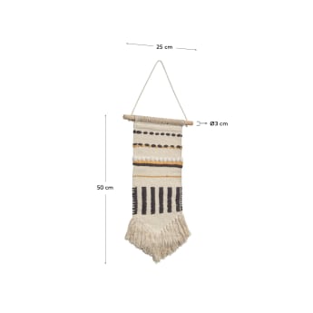 gobelin ścienny Nana beżowy bawełniany 25 x 50 cm - rozmiary